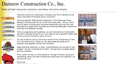 Desktop Screenshot of damrowconstruction.com